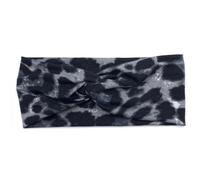 QUXVUIS Crocheted Headband Floral Leopard Print Sports Adjustable Tie-dye Wide High Elasticity for Sporting Yoga Running, Leopard print 2