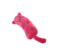 QUXVUIS Cute Cat Toys Funny Plush Mini Teeth Grinding Catnip Chewing Indoor Outdoor Pet Supply Scratch-resistant Accessories, Rose Red, 10.5X5.5X3.5CM