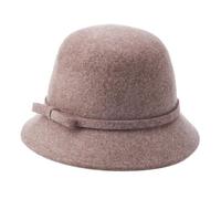 QUXVUIS Delightful Wool Felt Bucket Hat Winter Warm Hat For Women Features Cozy Wool Blend Designed For Tea And Weddings Top Soft But Can Hold Shape Fashion Show