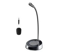 QUXVUIS Desktop Gooseneck Microphone Adjustable Computer Microphone Goose Neck Mic Gaming Lectures Providing Natural Voice Clarity Recording Dictation Universal