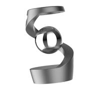 QUXVUIS Desktop Suspended Gyroscope Innovative Desk Toy Relieves Stress While Promoting Sense Of Calm Smooth Rotation And Soothing Mind During Busy Work Or Study , Gray Silver Ball , 2.56x1.57 inch