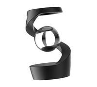 QUXVUIS Desktop Suspended Gyroscope Innovative Desk Toy Relieves Stress While Promoting Sense Of Calm Smooth Rotation And Soothing Mind During Busy Work Or Study , Black Silver Ball , 2.56x1.57 inch