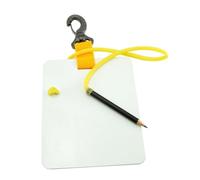 QUXVUIS Diving Writing Slate Underwater Notebook With Pencil Essential For Documenting Valuable Underwater Insights And Messages Writing Board With Pencil Divers Slate, White, Yellow, 15.3x12.7cm