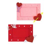 QUXVUIS DIY Couple Photo Frame Aesthetic Engagement Craft Love Story With Elegance Photo Frame Is Made Of Non Woven Fabric Love Picture For Bedroom Anniversary Crafts