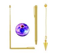 QUXVUIS Dowsing Rods Copper And Pendulum Set Provide Innovative Tools For Water Locating Enhancing Experience For Beginners And Experts Retractable Paranormal