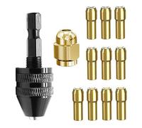 QUXVUIS Drill Set Collet Set with Quick Change Drill Bit Feature Improves Workflow for Electric Tasks Suitable for Rotary Tools Bit Adapter Quick Change Collets Clamp