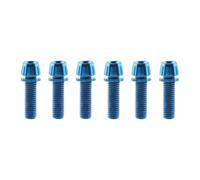 QUXVUIS Durable Bike Stem Screws Set Includes Six Reliable M5x17mm Replacement Parts Easy Repairs Easy To Install Bicycle Stem Bolts Parts Bicycle Disc Brake Screw, Blue, 22.6x8x5mm