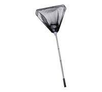 QUXVUIS Durable Floating Fishing Net Accessory With Telescopic Rod Handle Lightweight Collapsible Catching Fish Floating Fish Net Foldable Pole Stainless Steel, Black, 1.8m