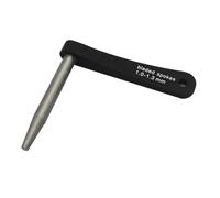 QUXVUIS Durable Stainless Steel Spoke Repair Tool Essential for Bladed Spokes Adjustment Lightweight and Durable Bicycle 0.8 to 1.0mm Spoke Wrench Adjustable, Black+Silver, 1.0 to .3mm