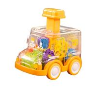 QUXVUIS Dynamic Music Mechanical Gear Toy Offering Exciting Learning Opportunities Through Mechanical Movement Music Gear Toy Transparent Pull Back , Yellow , 10x7x10cm