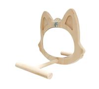 QUXVUIS Easy Assembly Bird Perch Stand Convenient Hanging Toy Creating Fun Play Space In Bird Cages And Habitats Parrot Wooden Mirror Stand Mirror With Perch