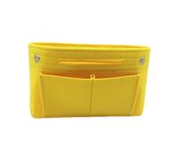 QUXVUIS Easy To Felt Insert Bag For Organizing Handbags And Keeping In Shape Large Capacity Makeup Organizer Inner Bags, Yellow