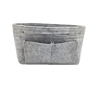QUXVUIS Easy To Felt Insert Bag For Organizing Handbags And Keeping In Shape Large Capacity Makeup Organizer Inner Bags, Grey