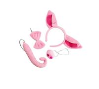 QUXVUIS Easy To Wear Pig Costume Ears Bow Tie Nose Tail Headband Fun Accessory For Kids Dressing Up Fancy Dre Animal Pig Costume Set Animal Fancy Kits