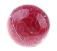 QUXVUIS Educational 3D Maze Ball for Magic Brain Game for Kids Fun and Challenging Hand Case, Pink (Easy)
