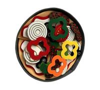 QUXVUIS Educational Toy Pizza Counting Number Learning Toy Encouraging Social Interaction And Fun Learning For Kids Pretend Play Pizza Set Role Play Kids Boys