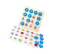 QUXVUIS Educational Wooden Memory Matching Game Chess Board for Kids Toddlers and Babies 3D