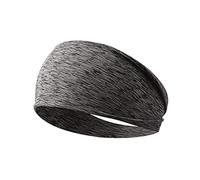 QUXVUIS Elastic Yoga Headband Sport Sweatband Women Men Running Hair Band Non-slide Gym Fitness Bandage for Cycling Travel, Dark gray