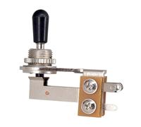 QUXVUIS Electric Guitar Toggle Switch Right Angle Toggle Switch 3 Way L Type Performance GUITAR SWITCHNot Worry About Hitting Bottom Of Cavity. Right Angle L Type Pickup, Black and Silver, 10x10x3cm