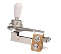 QUXVUIS Electric Guitar Toggle Switch Right Angle Toggle Switch 3 Way L Type Performance GUITAR SWITCHNot Worry About Hitting Bottom Of Cavity. Right Angle L Type Pickup, Silver and White, 10x10x3cm
