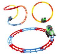 QUXVUIS Electric Train Track Set Features Kids Engaging Playtime Action Interaction Rolling Toy With Colorful Tracks Sounds Lights For Learning Electric Track Trains Toy Kids Interactive Playset