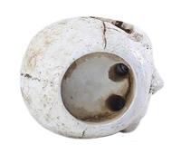 QUXVUIS Elegant Black Crying Skull Candle Holder for Spooky Dinner Party