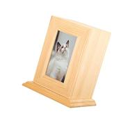 QUXVUIS Elegant Pet Urn Ash Urns for Dogs Casket Memorial Keepsake Remembrance Funeral Ashes Photo, Light Wood, 14 x 10.5 x 17cm