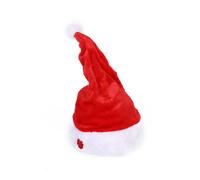 QUXVUIS Embark On Christmas With Singing And Dancing Electric Santa Hat Singing And Dancing Electric Christmas Santa Hat Powered By Batteries, red