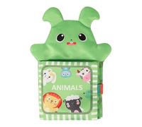 QUXVUIS Exciting Baby Cloth Book with Durable Crinkle Book and Hand Puppet Enhancing Cognitive Learning Play for Infants Baby Toy Gift for Newborn Interactive