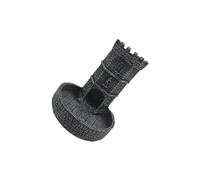 QUXVUIS Exciting Gameplay Awaits With Castle Dice Tower With Tray Offering Fairness And Randomness For Board Games And Roleplaying Resin Wall Carving Dice Rolling Tray , Grey Black , 11x9.5x12cm