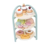 QUXVUIS Exciting Playtime With Wooden Dessert Cake Set Toys For Kids Interactive Pretend Play Adventures Active Play Pretend Kids Tea Party Set For Little Girls