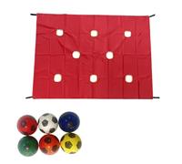 QUXVUIS Exciting Team Building Game Set Strong Communication Habits With Hole Tarp Team Challenge OxfordCloth , red