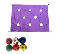 QUXVUIS Exciting Team Building Game Set Strong Communication Habits With Hole Tarp Team Challenge OxfordCloth , violet