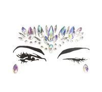 QUXVUIS Eye Body Face Bling Rhinestone Stickers Eyebrow Forehead Temporary Jewelry DIY Nail Decorations Costume Makeup, White