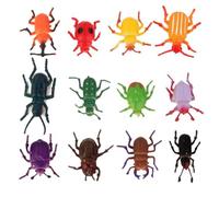 QUXVUIS Fake Beetles Educational Toy Set 12pcs Vivid Inspiring Collection Imagination Exploring Nature LengthApprox. 1.57inch/4cm Pretented Play Toy Set Of 12pcs Vivid Beetles Toys