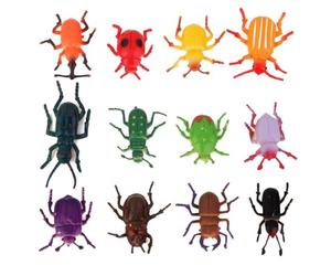 QUXVUIS Fake Beetles Educational Toy Set 12pcs Vivid Inspiring Collection Imagination Exploring Nature LengthApprox. 1.57inch/4cm Pretented Play Toy Set Of 12pcs Vivid Beetles Toys