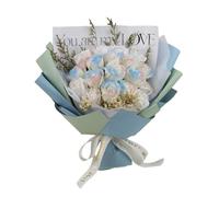 QUXVUIS Fake Flower Soap Bouquet Of Flowers Birthday Unique And Decorative Gift Valentines Day Artificial Flowers Home Decoration Looks Very Realistic Fake Artificial Flower Anniversary Wedding Party