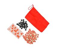 QUXVUIS Family Entertainment With Bingo Chips Clear Numbers Vintage Bingo Pieces For Group Games And Party Fun Together DIY Arts Crafts Traditional Holiday Wedding Games