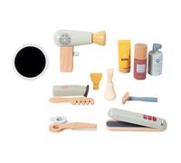 QUXVUIS Fashion Cutting Makeup Toy Hair Stylist Kits Gift For Aspiring Stylists Encourage Problem Solving Through Pretend Play Hair Salon Wooden Play Set Dresser Stylist