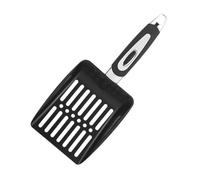 QUXVUIS Fast Sifting Stainless Steel Litter Scoops Kitty Cat Scooper With Handle Deep Shovel Easy Gripping Cat Litter Scoops Is Made Of Premium Stainless Steel, Black, 25.2x10.8cm