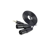 QUXVUIS Female Audio Cable New Offers Flexibility High Strength Connection Between Mobile Phones And Two Microphones For Audio Product3.5mm 1/8 TRS Male To Dual XLR 3pin Male Adapter Microphone Cable