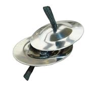 QUXVUIS Finger Cymbals Kids Toy Fun Mini Professional Dance Finger Zills Easy Play Music Percussion Learning Tool Awaits Metal Zills Belly Dance Musical Instrument, Silver, 5.3cm