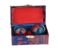 QUXVUIS Finger Dexterity Massager Baoding Balls Encourage Relaxation And Flexibility In Daily Life And Massage Fingers And Palms. Roll Two Massage Balls In, Fu Word Blue, Diameter 42mm