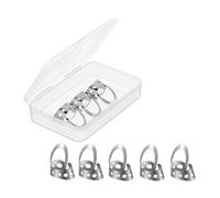 QUXVUIS Finger Picks Stainless Steel Electric Guitar Picks Bright Vibrant Sound Accessories Enhancing Practice Experience Effortlessly Guitar Retro Pick Holder Nail Protector, Silver Large, 2x2.6cm