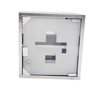 QUXVUIS First Aid Medical Cabinet Wall Mounted Secure Durable Two Layer Metal Box Organizer Offers Ample Storage Space First Aid Medical Cabinet 2 Layer Stainless Steel