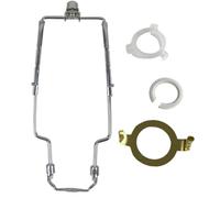 QUXVUIS Flexible Lamp Harp with Finial for TableFloor Light Convenient and Adjustable Bracket Holder , Silver , 7~9 inch