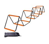 QUXVUIS Foldable Agility Ladder Crafted Compact Tool For Fast Setups Improved Training For Coaches And Serious Athletes Soccer Agility Ladder Training Equipment , Black Orange , 10 Grids With Bag
