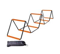 QUXVUIS Foldable Agility Ladder Crafted Compact Tool For Fast Setups Improved Training For Coaches And Serious Athletes Soccer Agility Ladder Training Equipment , Black Orange , 8 Grids With Bag