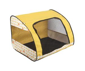 QUXVUIS Foldable Cats Pen Tents Portable Pets Play Tent Featuring And Spacious Environment For Happy Pet Playtime Portable Pets Play Tent Large Space Cats, yellow, M