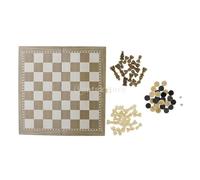 QUXVUIS Folding Travel Game Strategy Game For Teens Classic Chess Wood Set Fun For Kids Adults In All Settings Board For Kids And Adults Wood International Chess Set, Light, 24x24cm